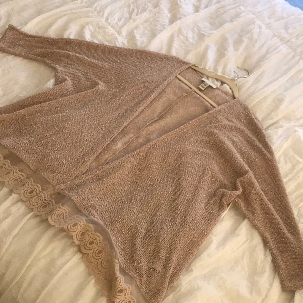 Sweater with lace detailing